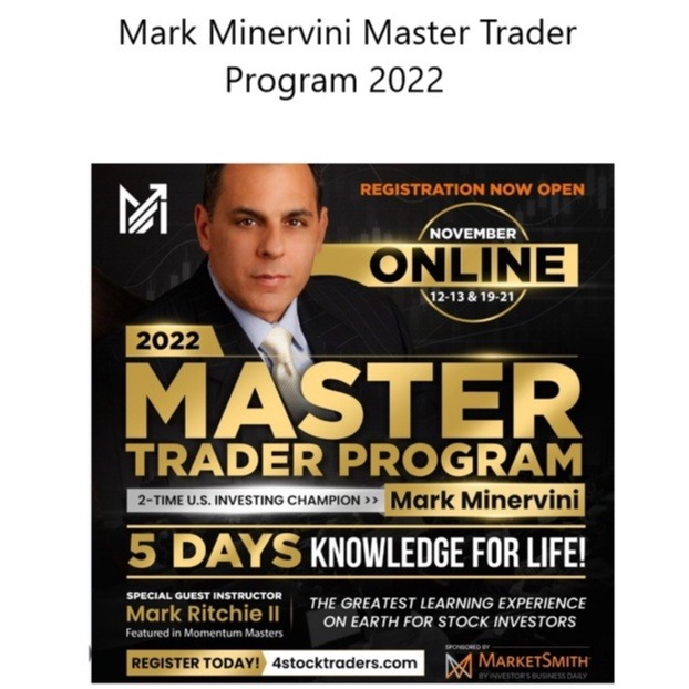 Mark Minervini Master Trader Program 2022 中英字幕机翻