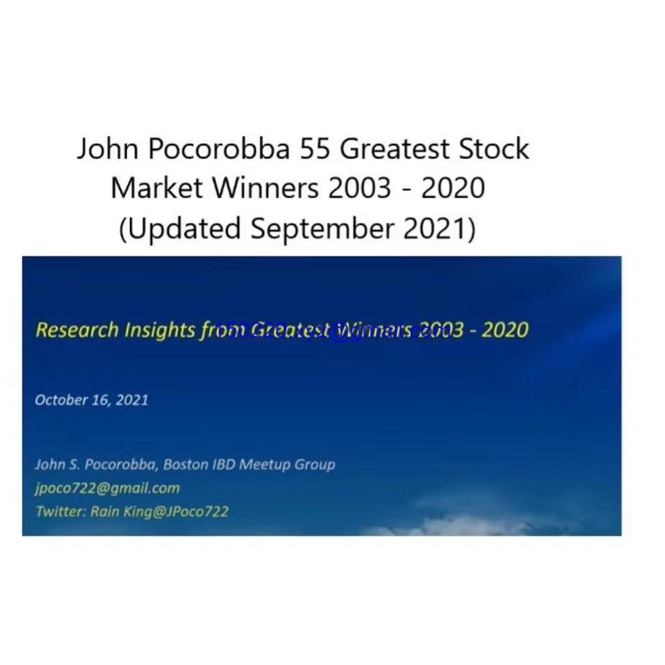 John Pocorobba – 55 Greatest Stock Market Winners 2003 – 2020