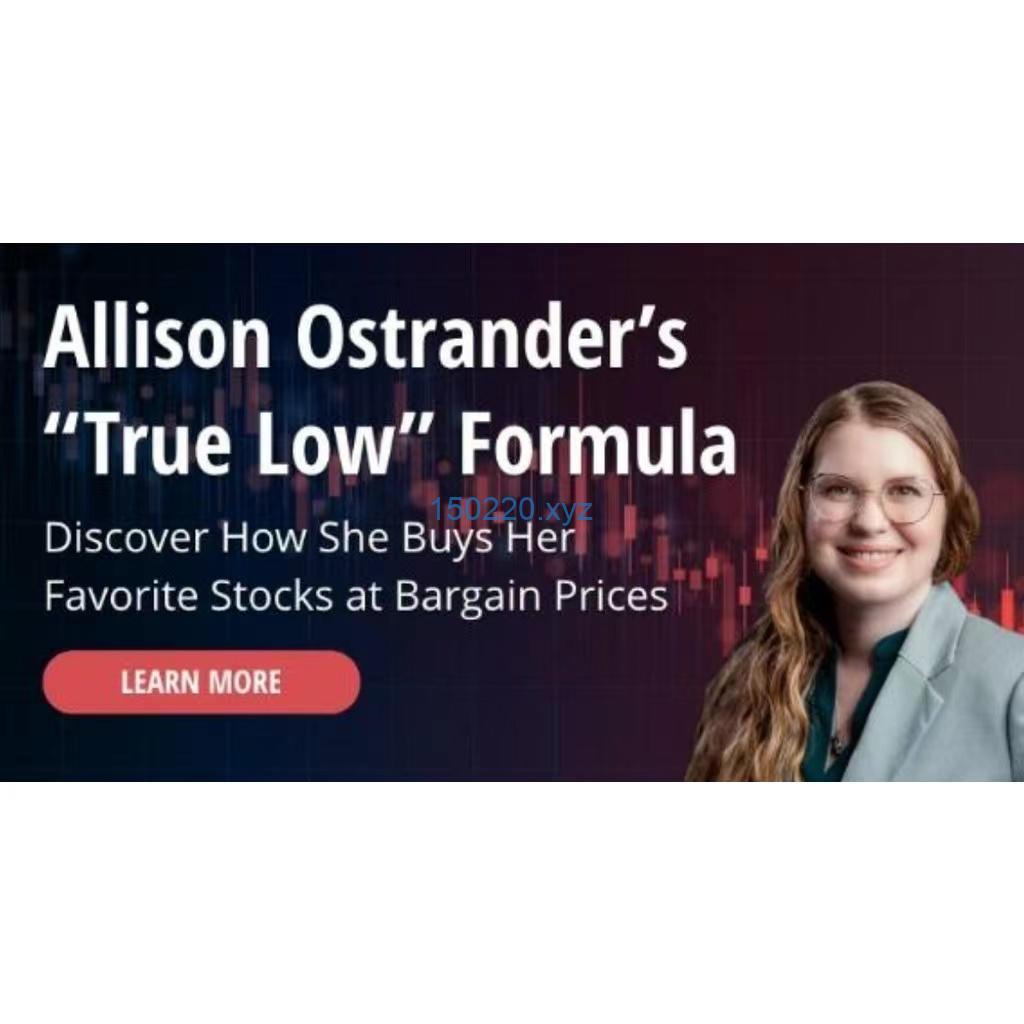 Simpler Trading Allison Ostrander’s True Low Formula 2022 ELITE-TheTrendFollowing