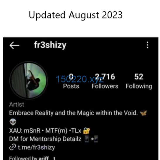 [Updated August 2023 12 hours] Fr3shizy Mentorship-TheTrendFollowing