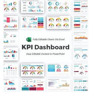 KPI Dashboard PowerPoint Template Diagrams | Excel Edit-TheTrendFollowing